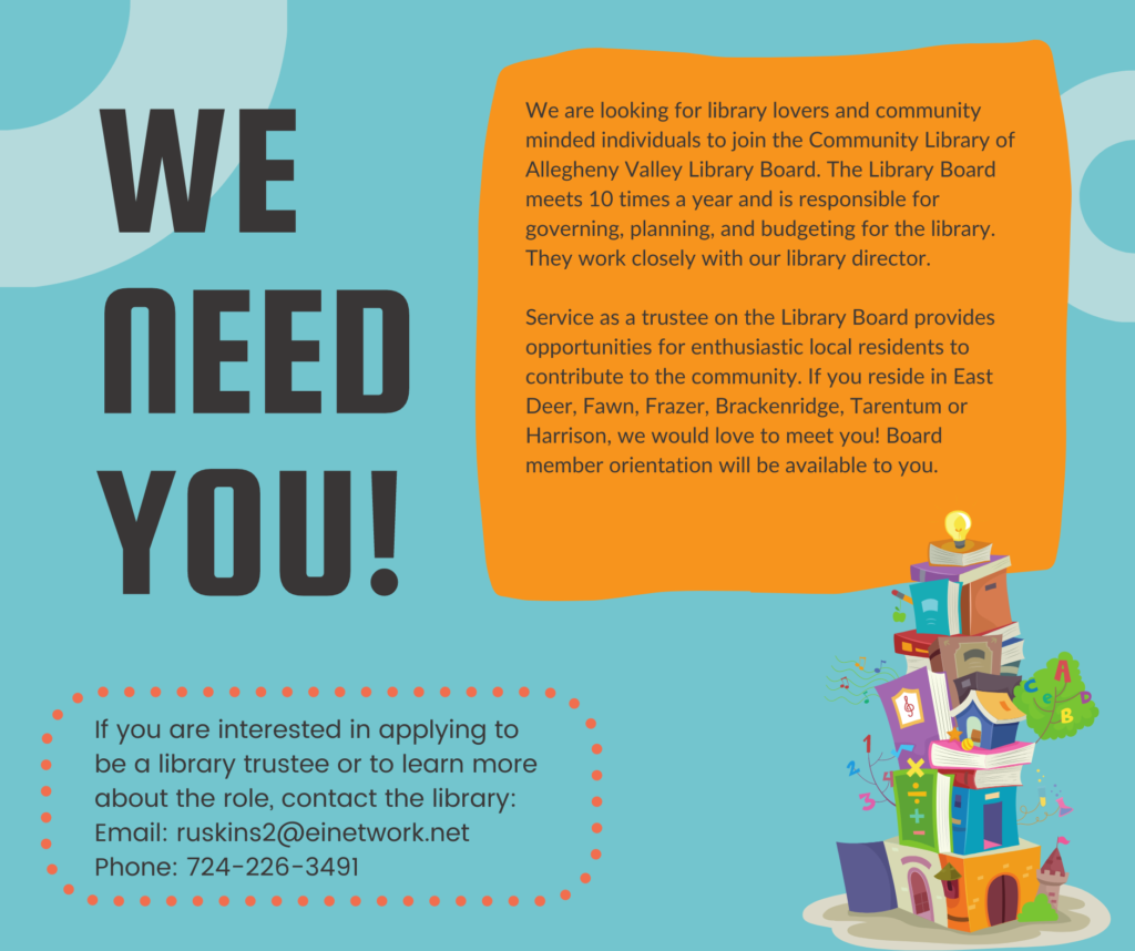 Library Board (1) Community Library of Allegheny Valley